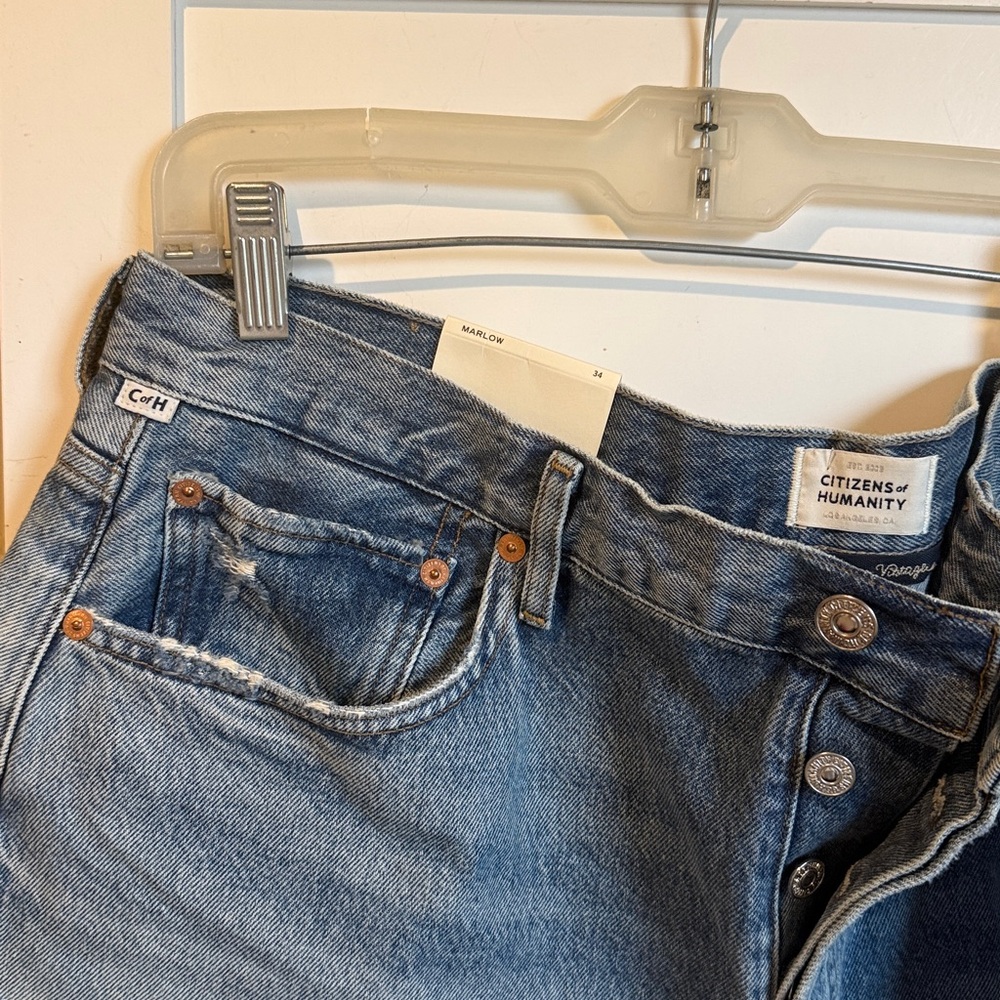 New with tags $158 Citizens of Humanity Denim Jeans shorts 34 - Picture 5 of 5